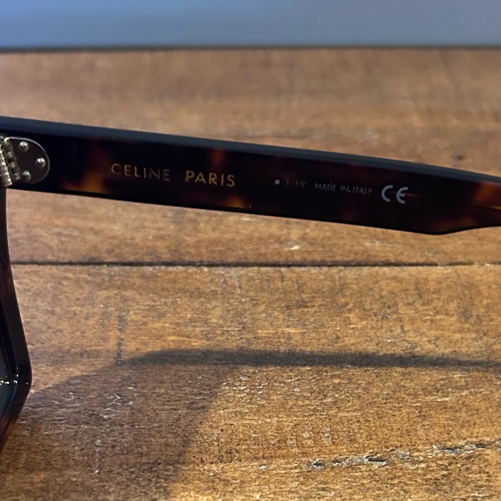 Celine 3 Dots 55mm Cat-Eye Brown Tortoise Frame&Dark Brown Gradient Lens w/Case - Picture 7 of 14